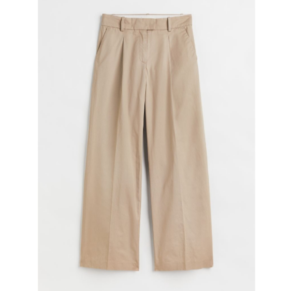 NWT H&M Cotton Twill Chinos Wide Leg Pants